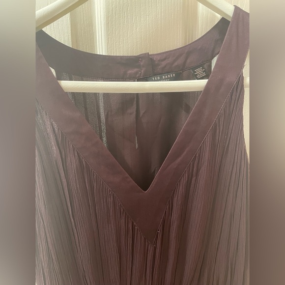 Ted Baker - UK 8/10 (Ted size 2, 3), US 4/6 - Dark Purple Formal dress - Picture 3 of 8